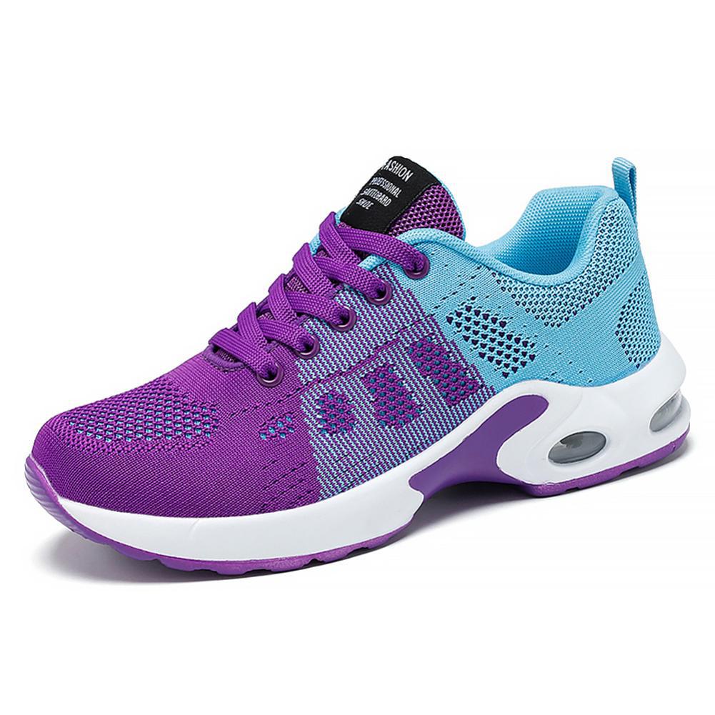 Zapatos de mujer versátiles de primavera, zapatos de talla grande, zapatos informales, transpirables, ligeros, con cordones, con amortiguación de aire, zapatos deportivos transfronterizos para mujer