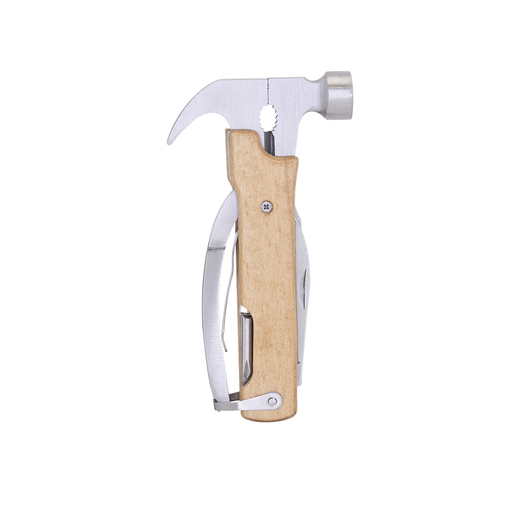 木柄多功能锤 车载逃生破窗器户外野营羊角锤消防防身工具