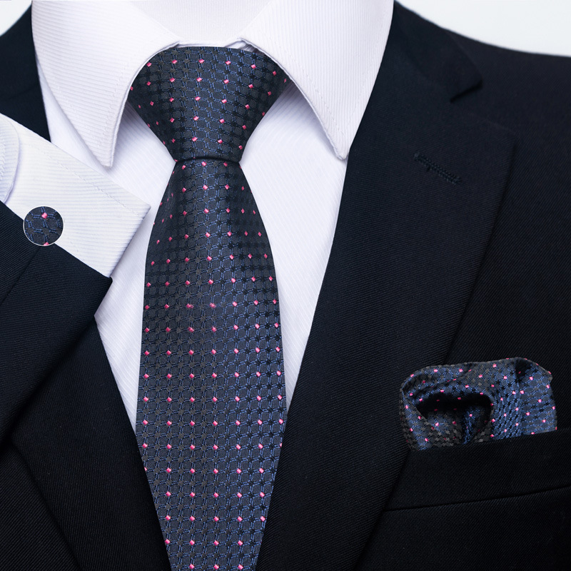 Paisley Men's Necktie Pocket Square And Cufflinks Gift Set_voghion.com