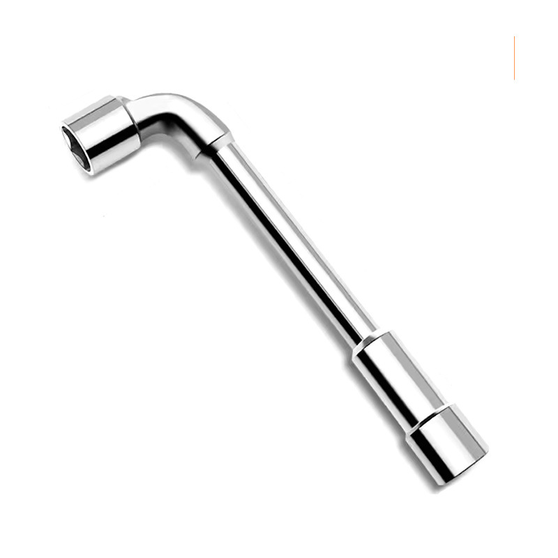 Llave de manguito de acero de aluminio de aluminio personalizada L-shaped espejo perforación llave codo 7 herramientas de 6 - 19mm manguito de pipa