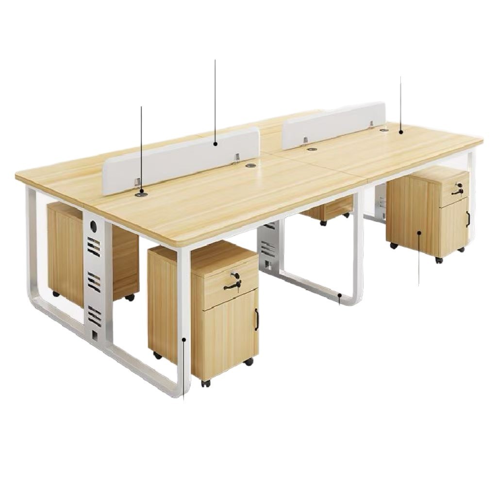 Fabrica directa mesa y silla combinación de oficina moderna simple personal de oficina escritorio de computadora 4 4 6 oficina