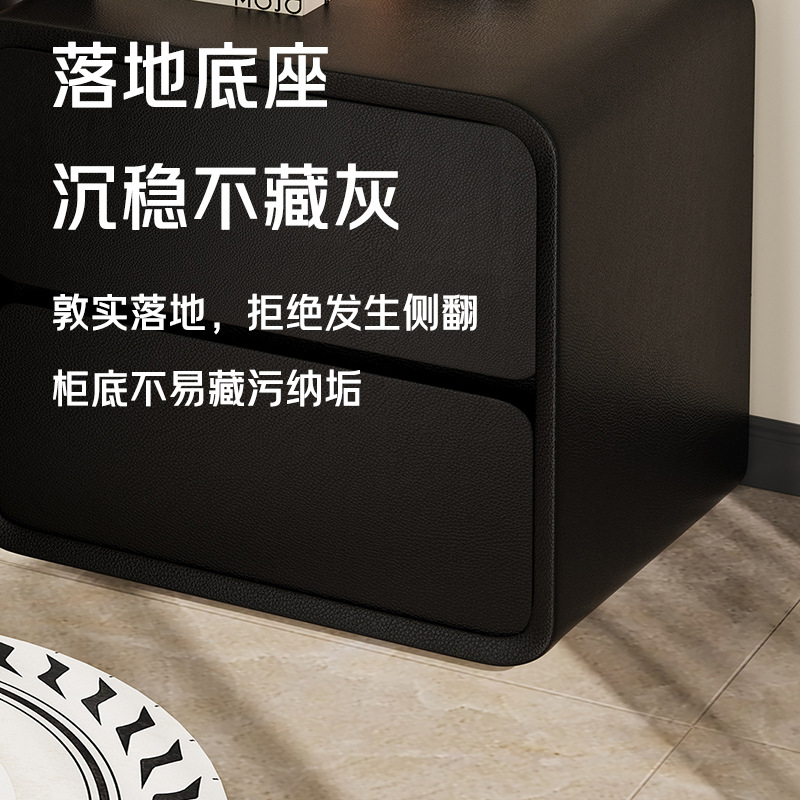 Mesa de cabezal de cama dormitorio doméstico madera sólida doble cajón de cama armario de almacenamiento fácil de alta sensación armario de almacenamiento pequeño