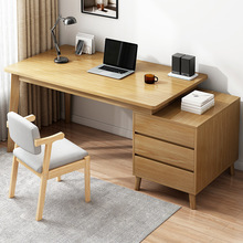 家用简易办公桌套装实木腿小桌子学生台式电脑桌出租房工作台书桌