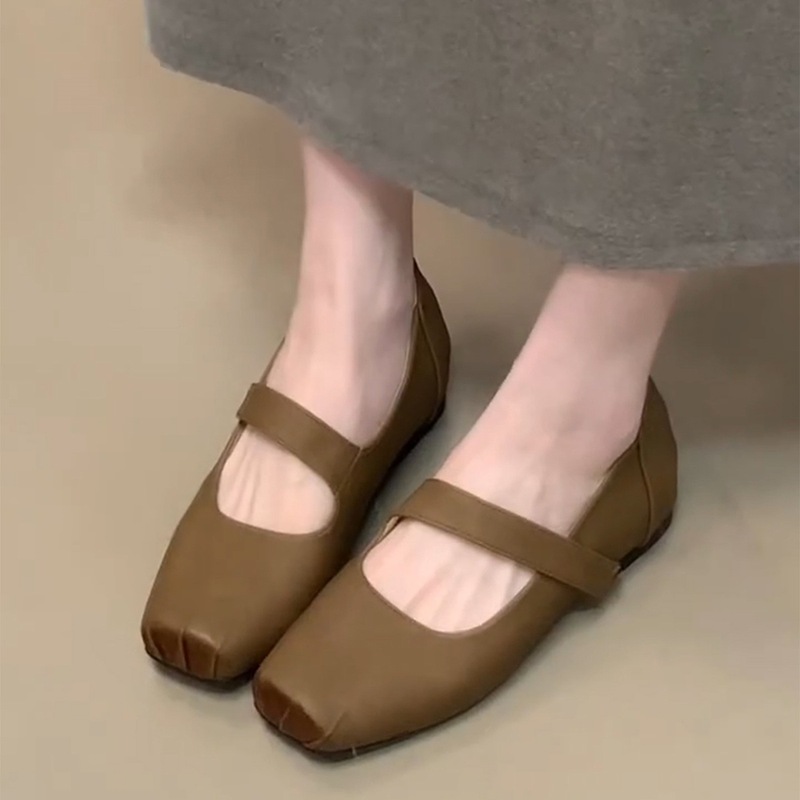 复古方头一字带内增高浅口单鞋女新款设计感玛丽珍鞋|undefined