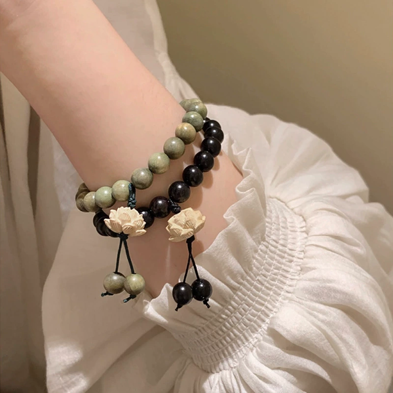 Ретро маленький дизайн деревянный универсальный браслет с кисточками, простой и элегантный дизайн, стиль легкой роскоши, китайский стиль