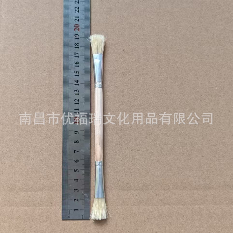 双头清洁毛刷油漆刷胶刷涂料刷除尘刷木杆毛刷手机维修防静电毛刷