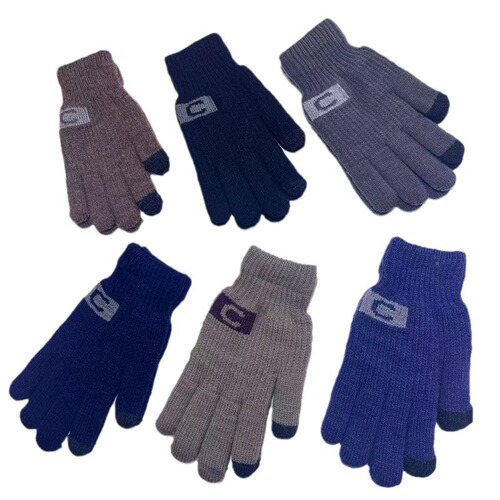 Winter Thick Mohair Gloves for Men and Women, Warm and Cold-Proof Knitted Outdoor Cycling Windproof Gloves