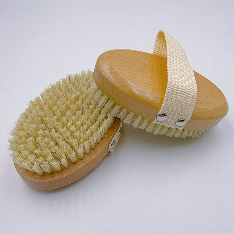 Necesidades diarias transfronterizas Cepillo de baño de madera maciza Cepillo de masaje de lana suave Cepillo de espalda Cepillo de espalda para frotar artefacto de baño Cepillo de baño