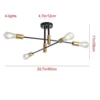 Model B 4-head chandelier ceiling lamp black + gold