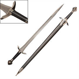 铸剑谷 中世纪骑士剑影视周边欧洲剑cos道具金属西洋剑未开刃摆件