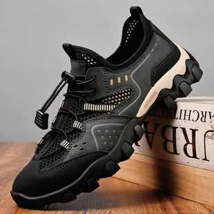 2025 Men's Shoes Summer Breathable Men's Mesh Hiking Shoes New Casual Shoes Soft Sole Lightweight