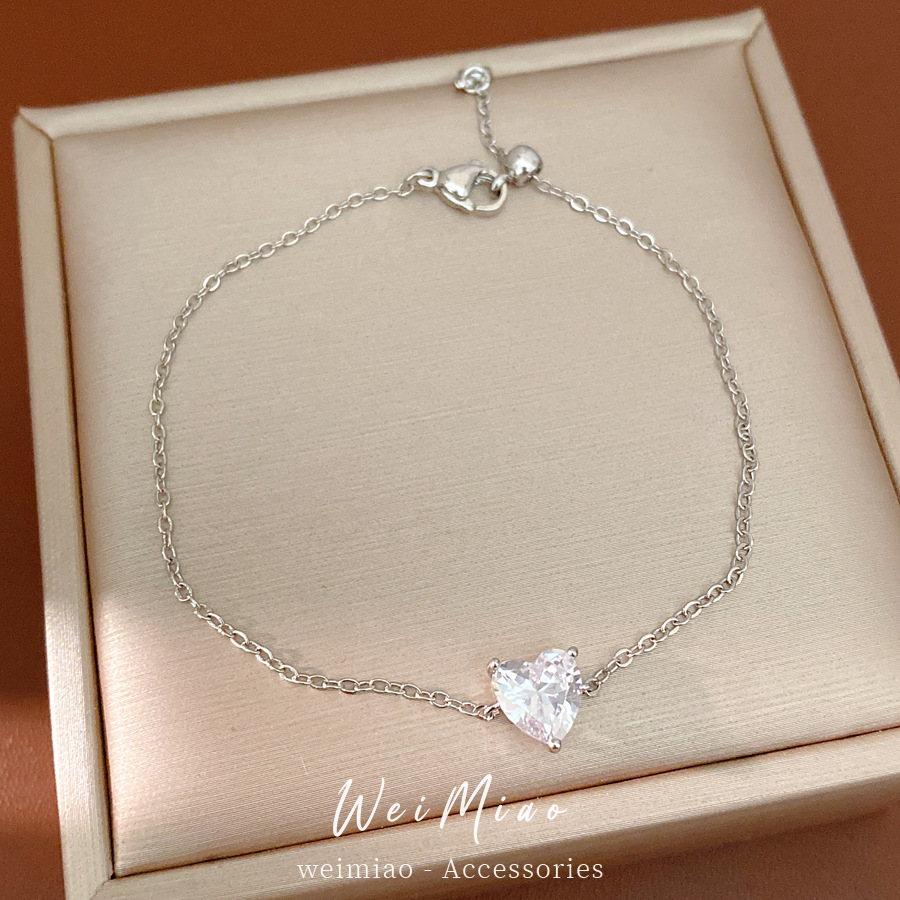 El estilo minimalista de la piedra del amor collar ligero lujo nicho cadena de clavícula personalidad temperamento de moda alta sensación conjunto de joyería