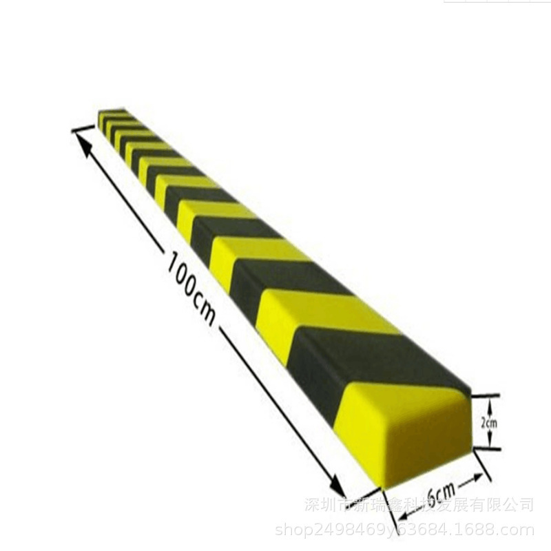 黄黑D款PU防撞条高回弹聚氨酯PU发泡防撞条墙角防护条警厂家定制
