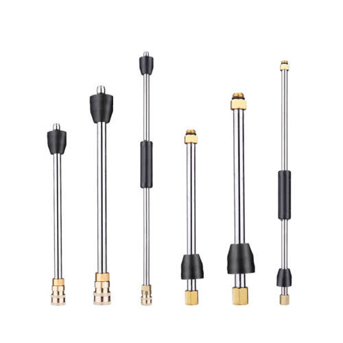 High-pressure car wash machine water gun stainless steel extension rod water gun extension nozzle cleaner machine threaded quick-connect coupling accessory