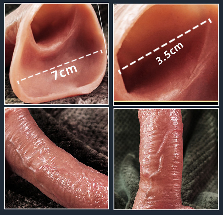 Men’s Wearable Hollow Silicone Penis Sleeve, Long Thickening Design, Adult Sex Toy — detail image 40