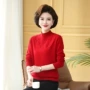 妈妈秋冬中老年纯羊毛羊毛衫