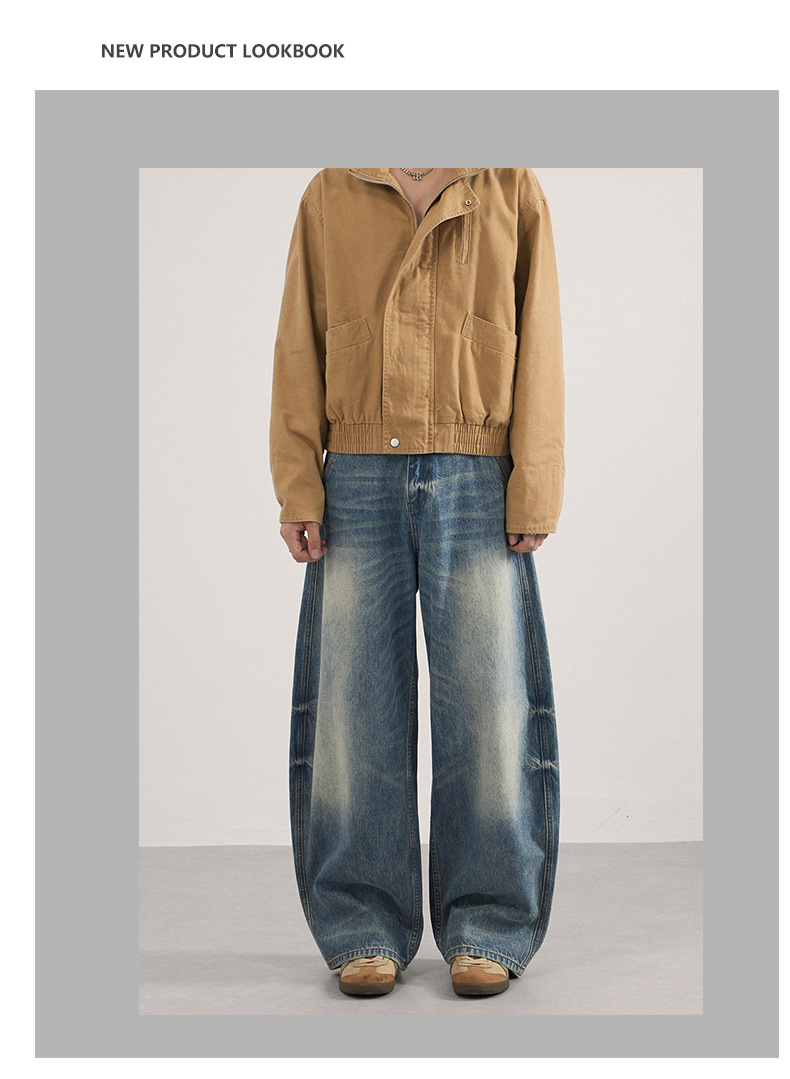 LKTM Men's Vintage Light Wash Baggy Jeans Relaxed Fit Wide Leg Bootcut Trousers with Whisker Distressing_viptrois.com
