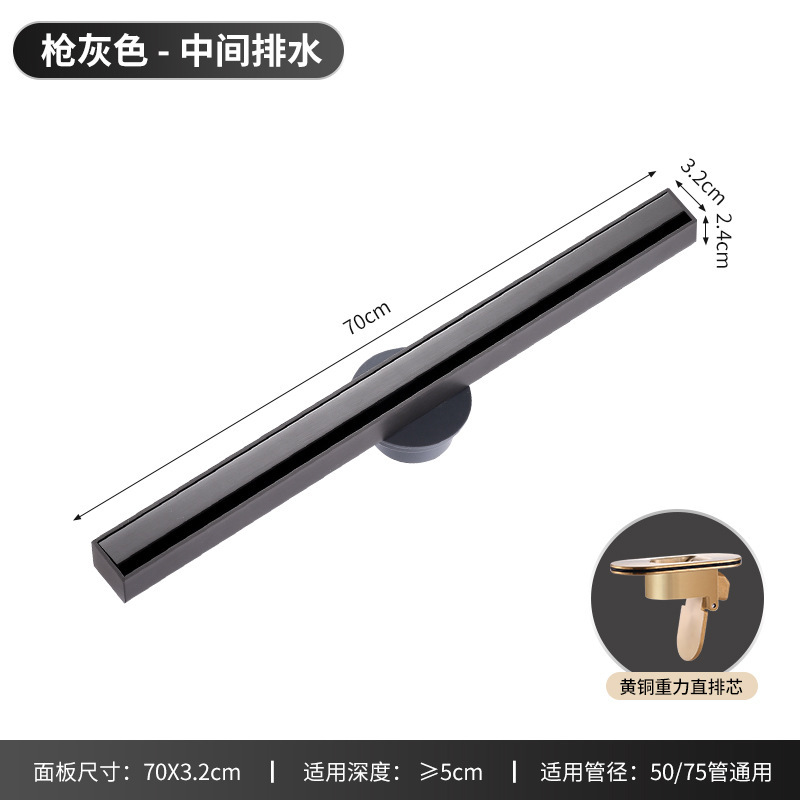 304ステンレス長条線型地漏トイレ防臭防虫極狭長地漏浴室多孔両用列|undefined