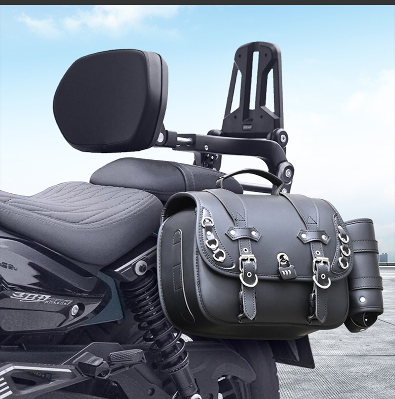 Suitable for Zongshen Cyclone Aqs250 Bumper Folding Backrest Quick-Release Side Bag Rear Rack Rear Backrest Modification Parts