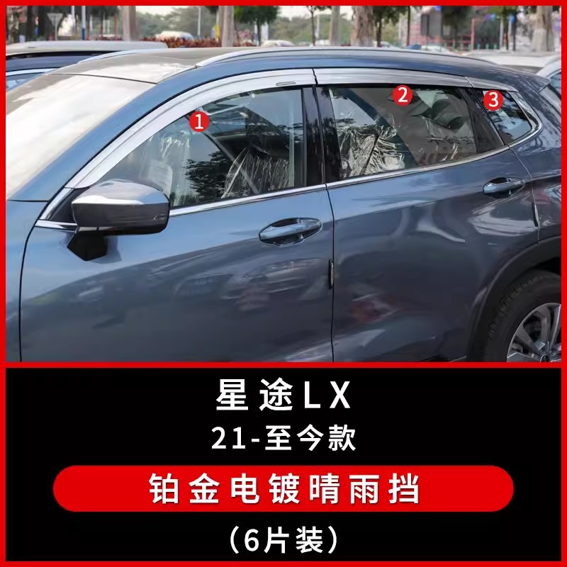 Tenxinrui aplica a Chery coche ruihu 8 más lluvia escudo EQ1 Hormiga modificado lluvia ceja galvanoplastia lluvia escudo image 16