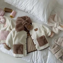 2766新款兒童冬裝兩面穿棉衣韓版男童可愛加厚外套女童寶寶棉服