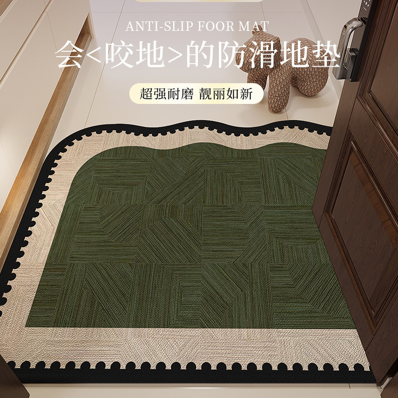 High-End Mid-Century Style Entrance Door Floor Mats, Household Door Entry Stain-Resistant Floor Mats, Special Entrance Anti-Slip Carpet