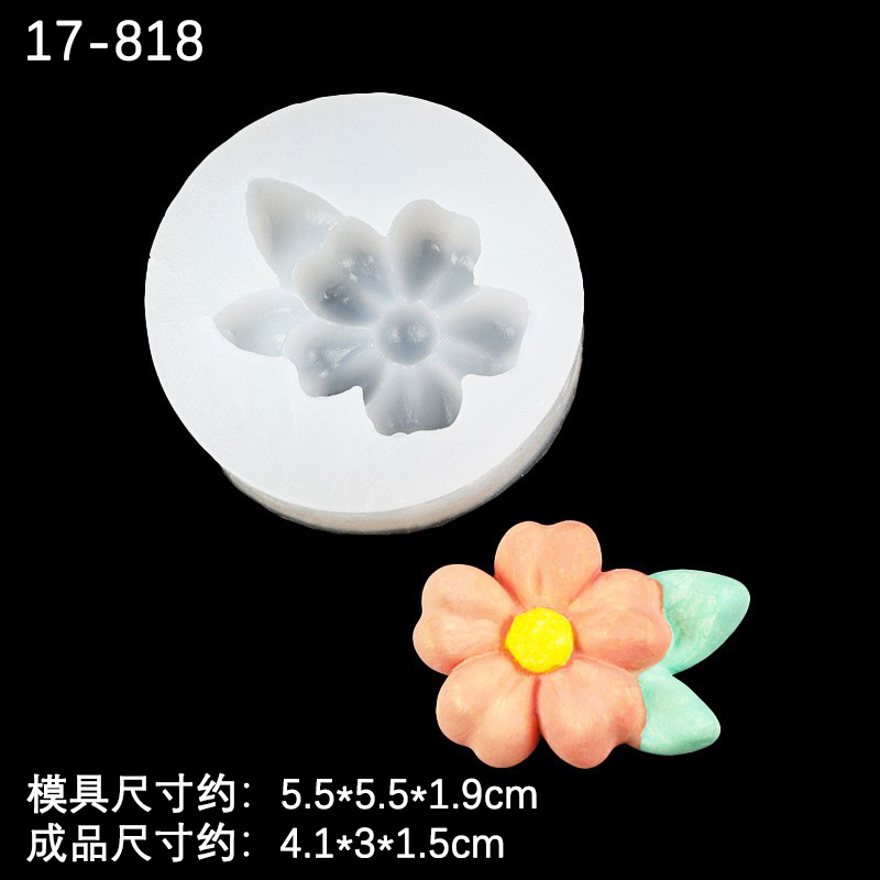 Aromaterapia fragante piedra tridimensional flor decoración pastel decoración yeso chocolate fondant epoxi molde de silicona