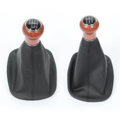 適用於大眾帕薩特B5汽車木紋換擋手球防塵套套裝檔杆手柄配件批發