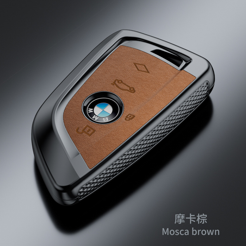 Suitable for Bmw X1/x2/x3/320li Key Cover 5 Series/3 Series/7 Series/525li Buckle Suede Business Case