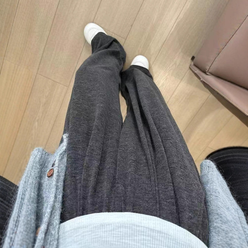 糯米裤2025新款早秋服饰直筒裤女慵懒高腰显瘦休闲裤甜美慵懒阔腿|undefined