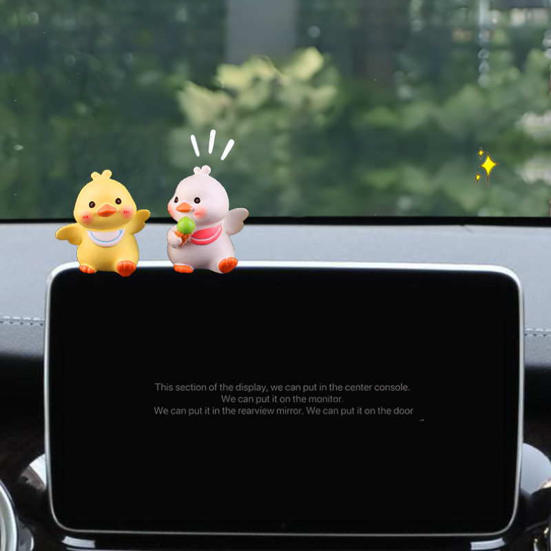 Tarjeta de estacionamiento temporal para automóvil, placa de matrícula, decoración, linda pareja, patito, muñeca, coche móvil, tarjeta de coche móvil, teléfono, linda chica