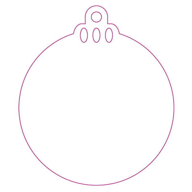 圣诞装饰挂件空白塑料亚克力激光切割PMMA透明圆片创意圣诞树