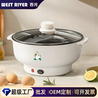 礼品批发电煮锅宿舍学生锅多功能家用电热火锅小电锅泡面锅电炒锅