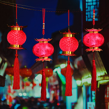 新款中式福字红灯笼挂饰儿童手提发光花灯古风中秋节2025宫灯