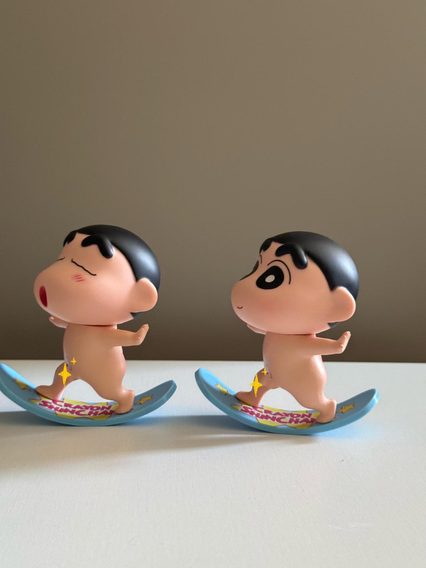 Cute Naked Surfing Crayon Shin-Chan Doll Desktop Ornament Car Decoration Trendy Toy Gift