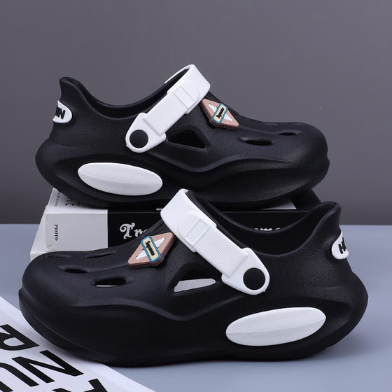 Thick-soled Tracing Shoes Men's Summer Outer Wear Non-slip EVA Dung-feeling Beach Wading Shoes Hole Shoes Toe Sandals