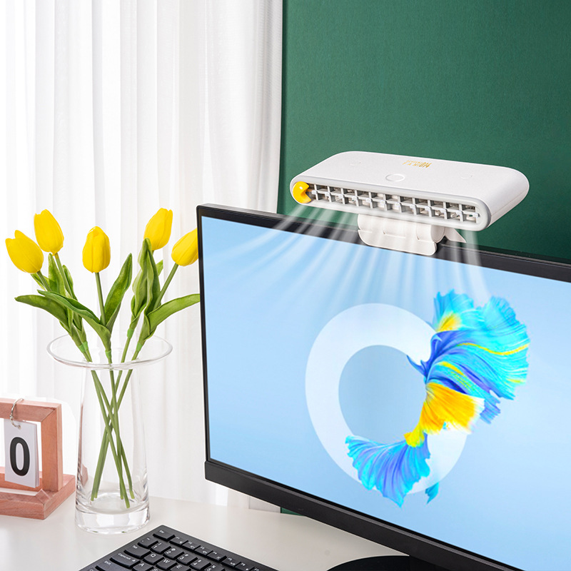 Screen Fan USB Portable Office Computer Clip Screen Desktop Fan Phone ...
