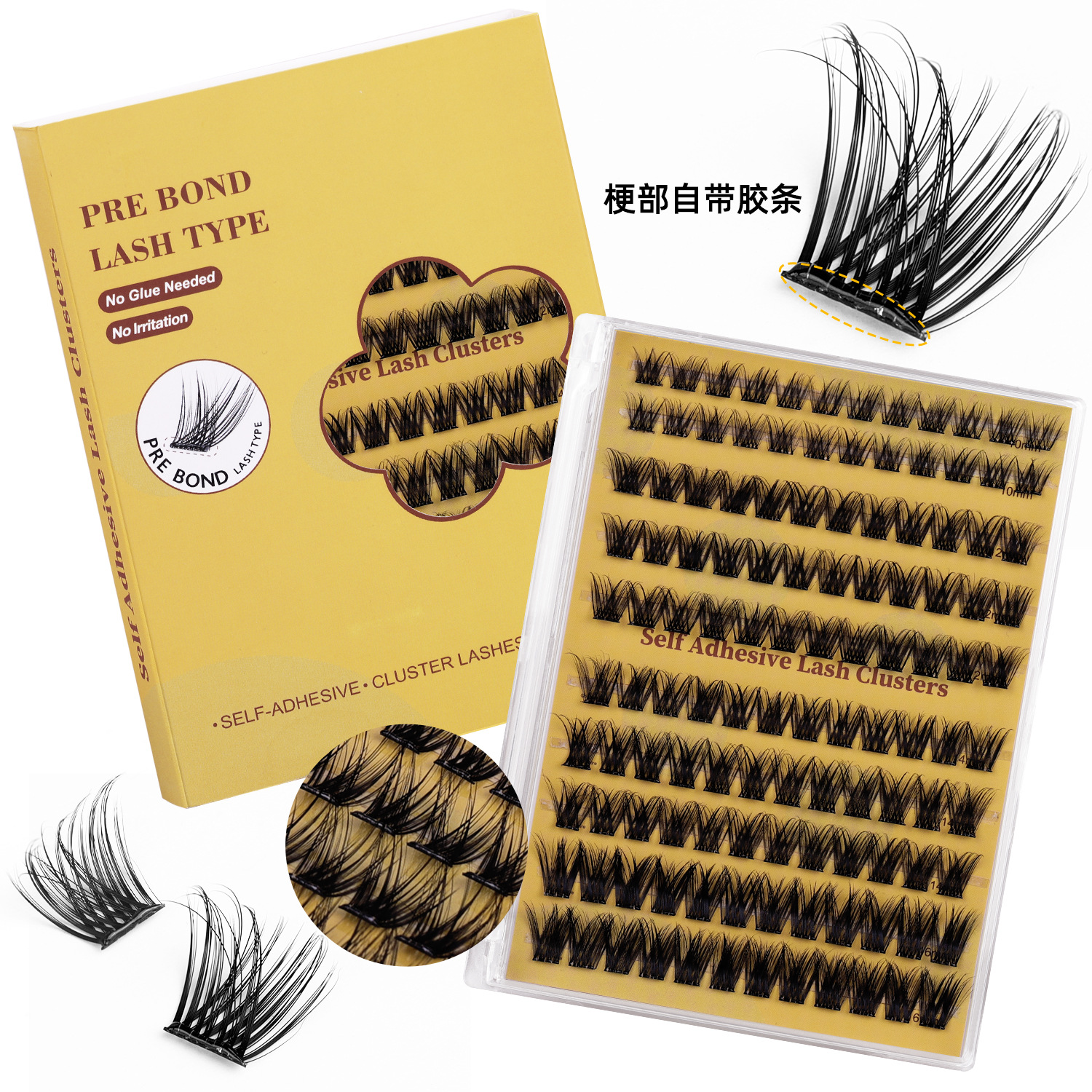 Amazon sin pegamento falso pestañas injerto de pelo pestañas rollo image 3