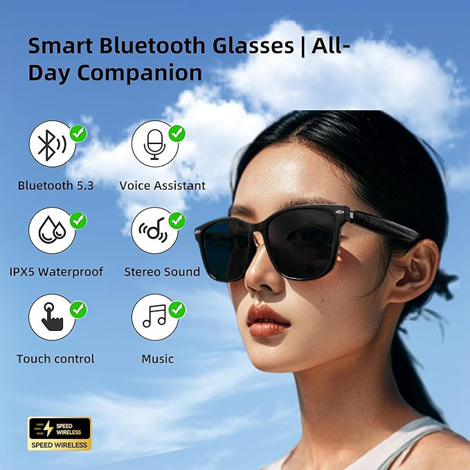 [AI 翻訳] スマート Bluetooth メガネ GS08 音楽を聴く、通話ナビゲーション、抗 UV 偏光レンズ外国貿易|undefined