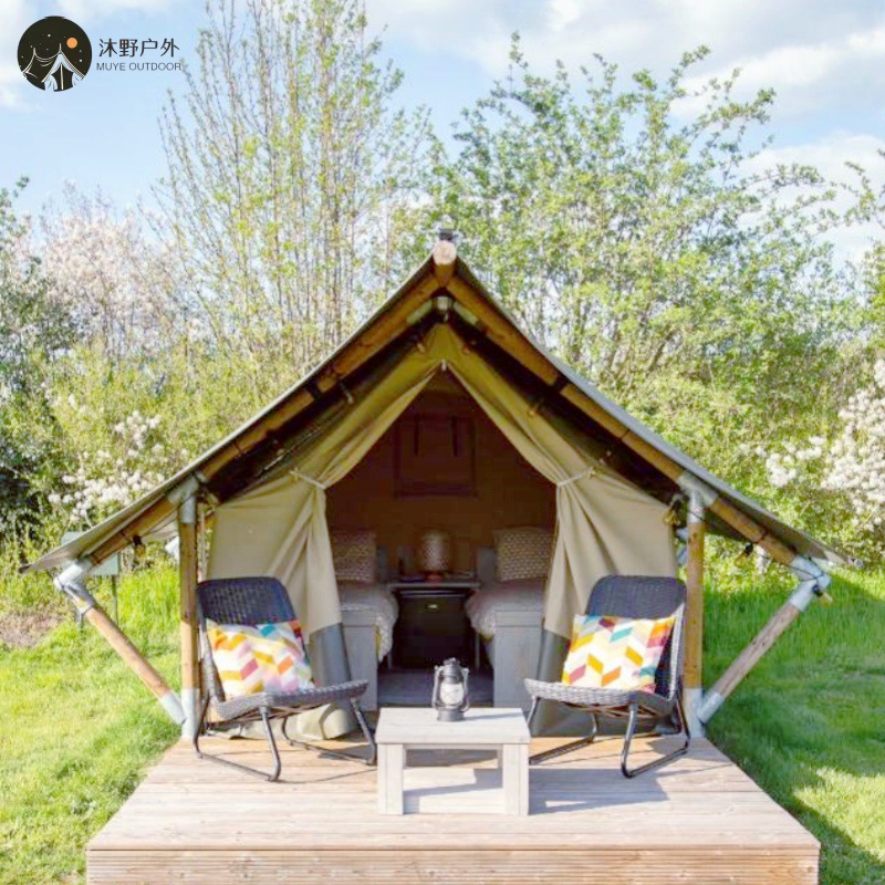 Techo Muye acampar al aire libre tienda de campaña del hotel conjunto completo de protección solar a prueba de lluvia salvaje lujo engrosada campamento tienda Hotel