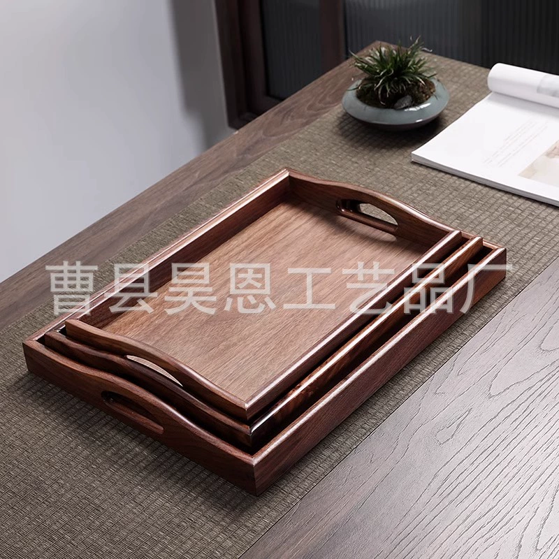 Wooden rectangular tea set, Scandinavian tea cup for home use, Nordic style