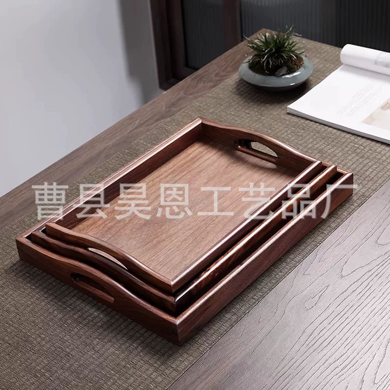 Wooden rectangular tea set, Scandinavian tea cup for home use, Nordic style
