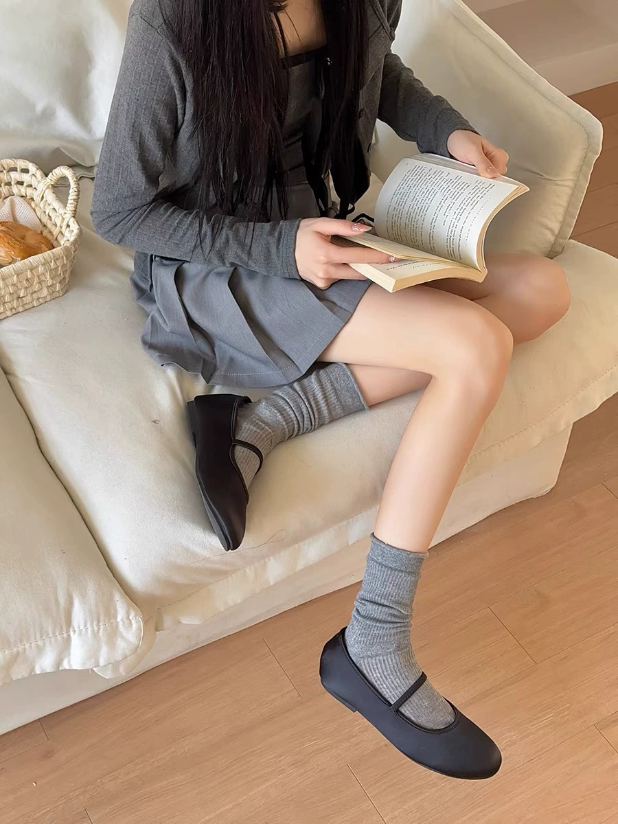 Thin brand summer knee socks, mid-length, gradient, sun protection