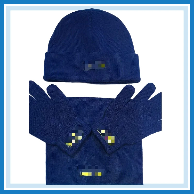 Keep warm set, winter gloves, knitted hat, mask for training, 3 piece set