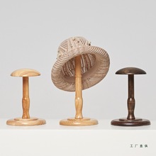 头模新款帽架实木台式帽托服装店帽子架帽撑衣柜陈列展示假发支架