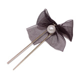 Заколка для волос с бантиком, современная китайская шпилька, аксессуар для волос, простой и элегантный дизайн, фиксаторы в комплекте, в цветочек