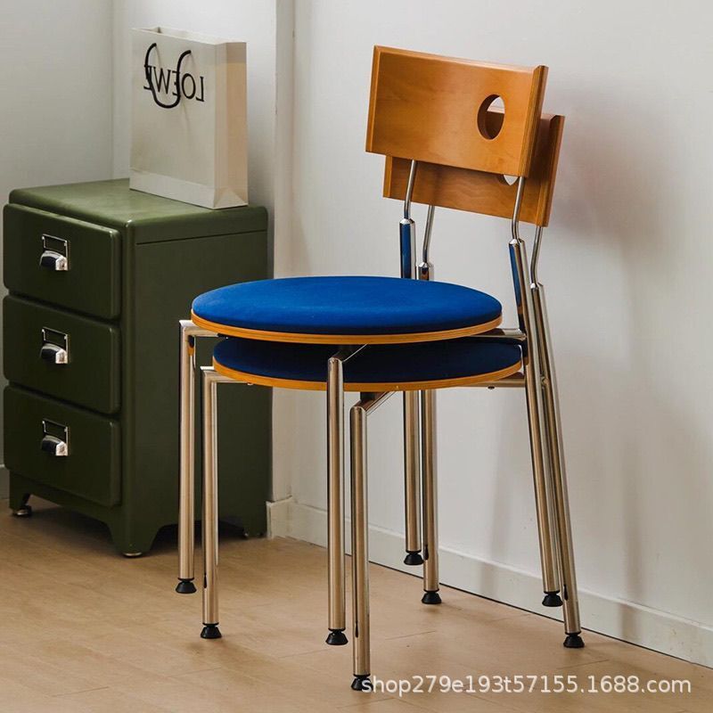 Medieval Style Dining Chair, Modern Simple Wabi-Sabi Style Chair, Internet Celebrity Home Designer B&B Dining Table and Chairs