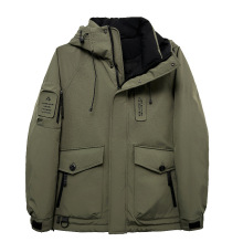 2025新款秋冬男士羽绒服可拆卸冲锋衣情侣款三合一纯色羽绒冲锋