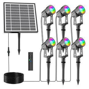 Cross-border COB ground lamp solar lamp outdoor spotlight courtyard lawn spotlight RGB colorful tree lamp waterproof