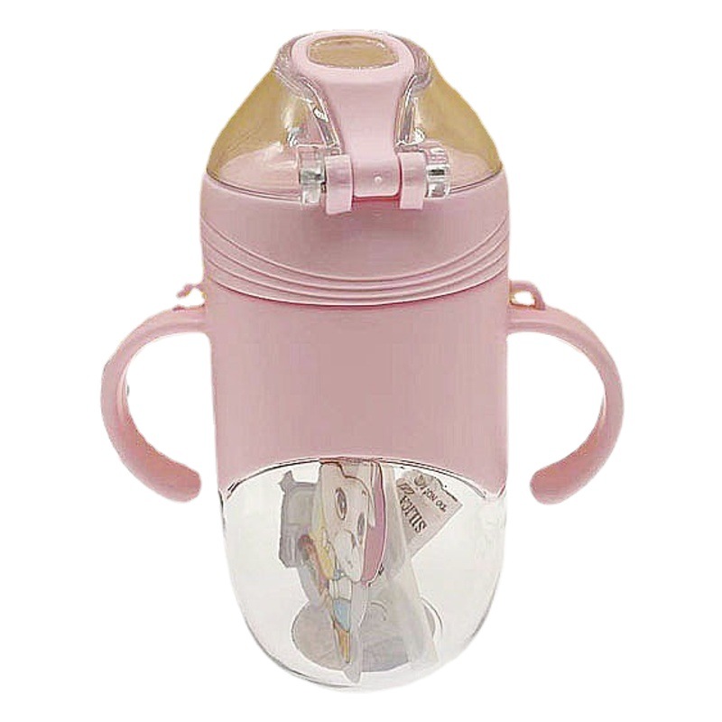 Seliya 2678 niños de paja taza de plástico para beber taza Correa deportes hervidor portátil kindergarten taza de agua